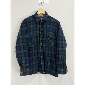 Vintage 90s Arrow Plaid Flannel Button Up Shirt